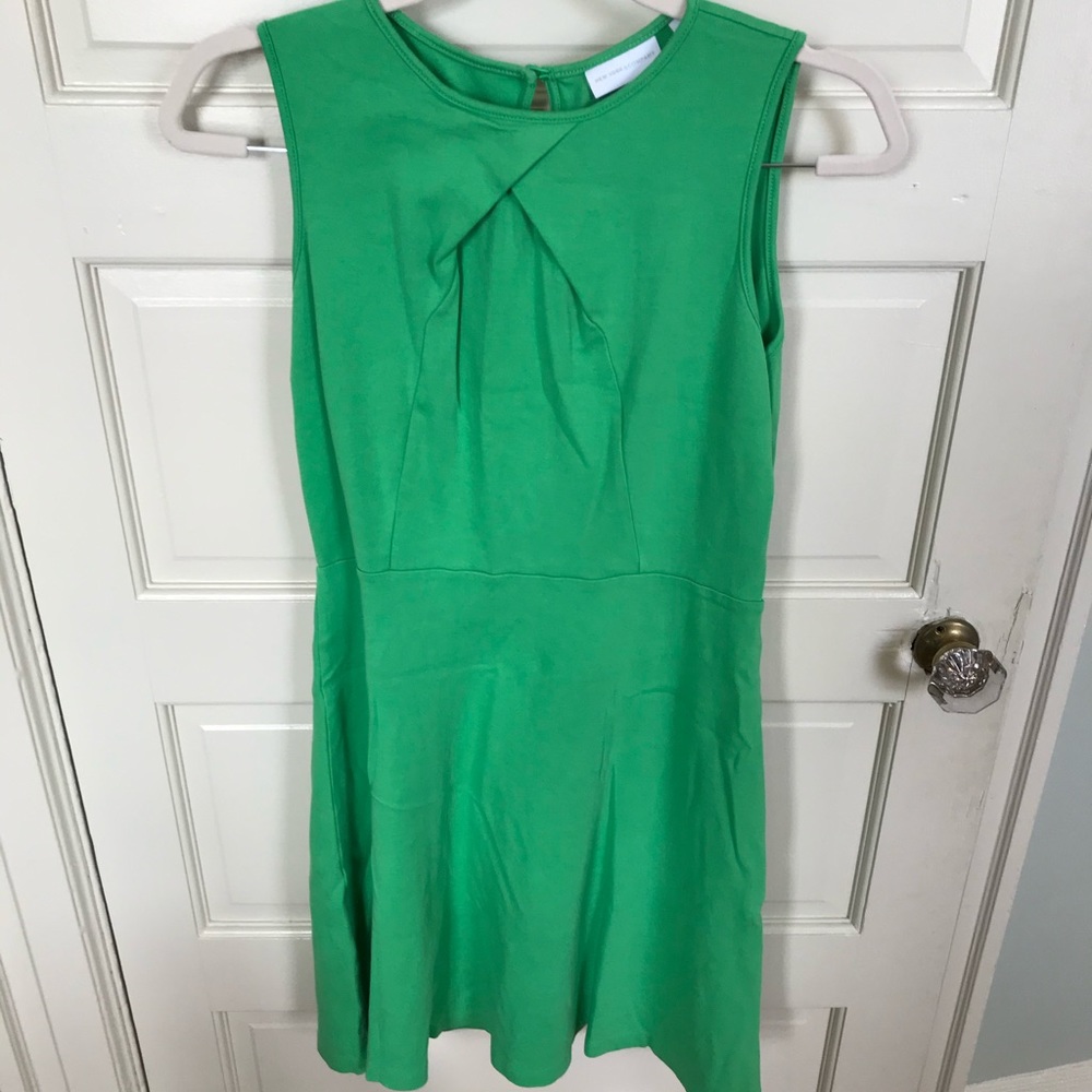 Green skater dress